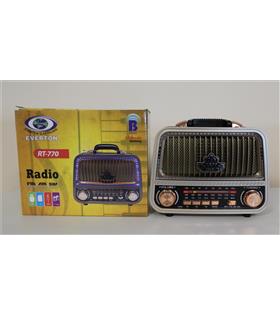 Everton Rt-770  Bluetooth Fm-Usb-Tf-Aux  Şarjlı Nostaljik Radyo
