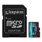 Kingston SDCG4-64GB 64GB microSDXC Canvas Go Plus Gen4 200MB-s A2 U3 V30 Card + ADP Hafıza Kartı