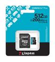 Kingston SDCG4-512GB 512GB microSDXC Canvas Go Plus Gen4 200MB-s A2 U3 V30 Card + ADP Hafıza Kartı_1)