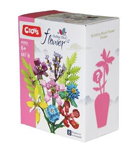 Ctoy Oyuncak Mini Blok Flower 8 Li Stant CTOY-087B Hobi Ve Oyuncak