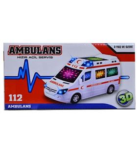 Ctoy Oyuncak Pilli Sesli Ve Işıklı 3d Ambulans