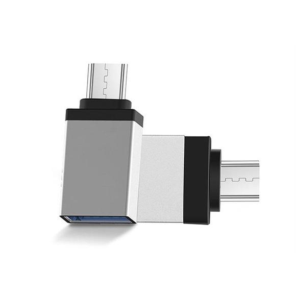 S-link SL-TAOTG25 Gümüş Metal Gövde Usb F to Micro Usb m Otg Çevirici