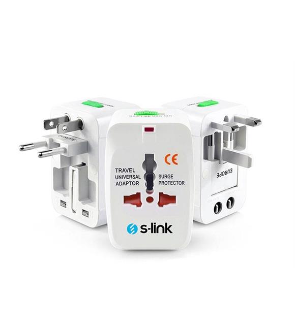 S-link SLX-04A Universal 1A 2-Usb Akım Korumalı Çe