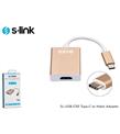 S-link SL-USB-C55 Type-C to Type-C to Hdmi Adaptör