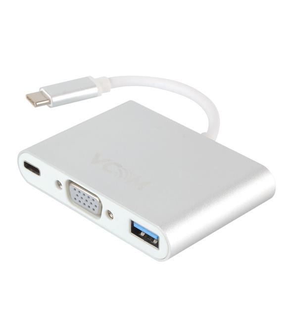 Vcom CU426M Type-C-M To Vga-F Usb 3.0-F Type-C-F Çevirici