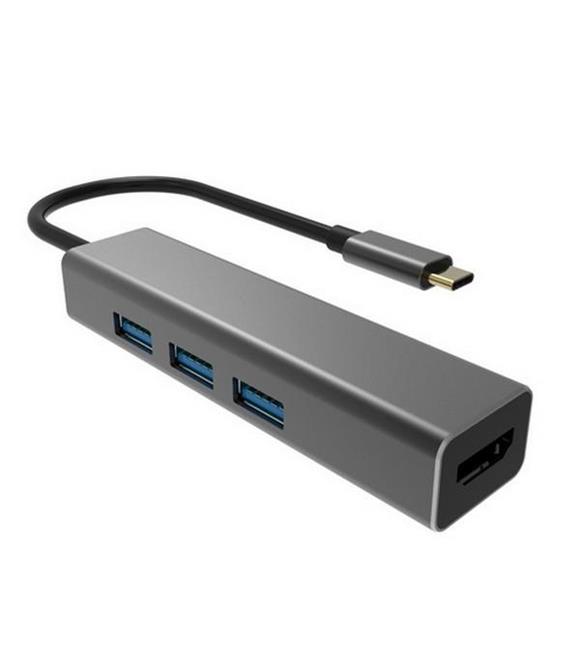 Vcom DH318 Type-C To Usb 3.0-3 Hdmi Çevirici