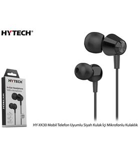 Hytech HY-XK30 Mobil Telefon Uyumlu Siyah Kulak İçi Mikrofonlu Kulaklık