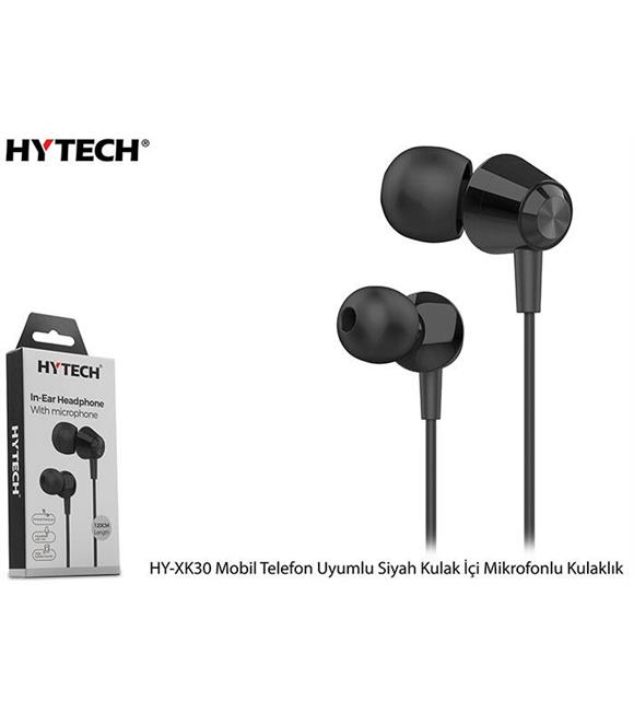 Hytech HY-XK30 Mobil Telefon Uyumlu Siyah Kulak İçi Mikrofonlu Kulaklık