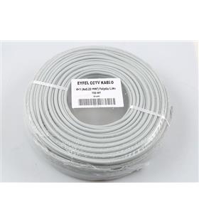 Eyfel EF-C400 4+1 2x0.22 (14x0.18 CCA) Folyolu 100Mt CCTV Kablo