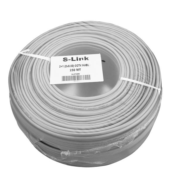 S-link SL-CT2250 2+1 (2x0,50) 250M CCTV Kablo