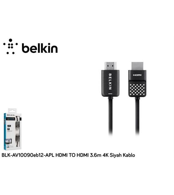 Belkin BLK-AV10090EB12-APL Hdmi To Hdmi 3.6m 4k Siyah Gold 1.4 Veri 3d Kablo