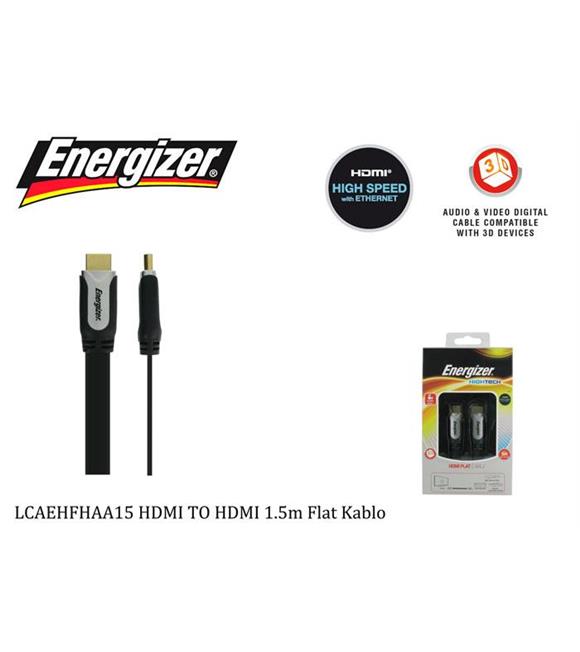 Energizer LCAEHFHAA15 HDMI TO HDMI 1.5m Flat Kablo