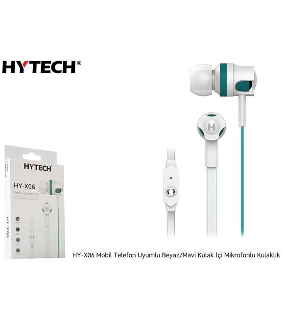Hytech HY-X06 Mobil Telefon Uyumlu Beyaz-Mavi Kulaklık