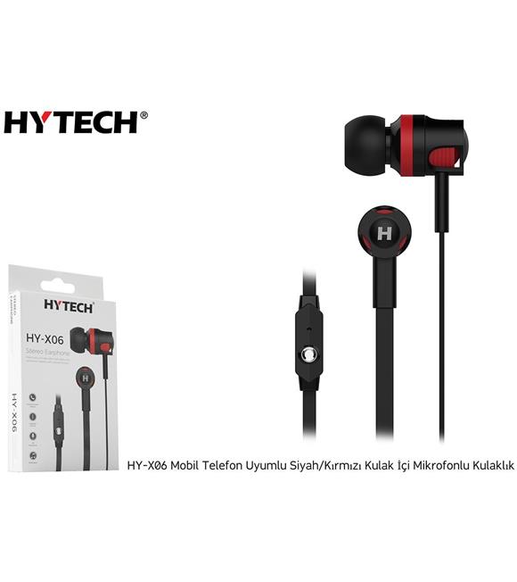 Hytech HY-X06 Mobil Telefon Uyumlu Siyah-kırmızı kulaklık