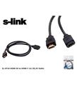 S-link SL-HF10 Hdmı m to Hdmı f 1 Mt 3d,3v Kablo Hdmı Erkek To Hdmı Dişi Uzatma