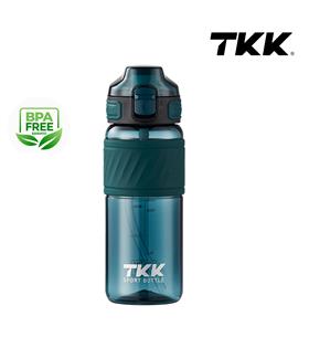 Tkk T1025 Çift Kullanım Pipetli/Rahat İçim Yeşil Tritan Matara 600ml