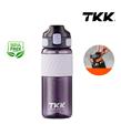 Tkk T1025 Çift Kullanım Pipetli/Rahat İçim Mor Tritan Matara 600ml