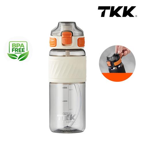 Tkk T1025 Çift Kullanım Pipetli/Rahat İçim Beyaz Tritan Matara 600ml Okula Dönüş 2026 — Çanta, Defter, Kalem Ve Matara İndirimleri