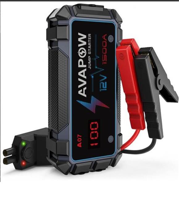 Avapow A07 12800mAh 1500A Jump Starter Taşınabilir Akü Takviye Kiti (Powerbank-QC3.0)