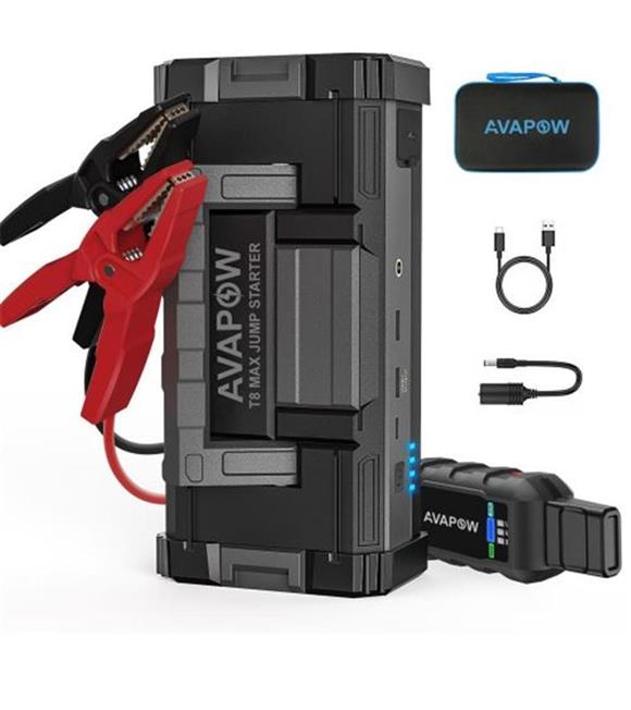 Avapow A68 32000mAh 6000A(2Vden Düşük Aküyü Çalıştıran) Jump Starter Taşınabilir Akü Takviye Kiti