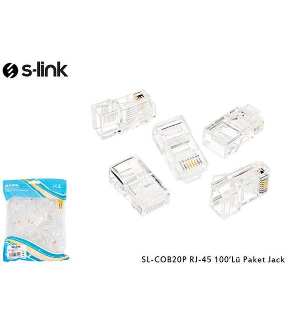 S-link SL-COB25P CAT6 100 Lü Paket Jack UTP Yeni Nesil