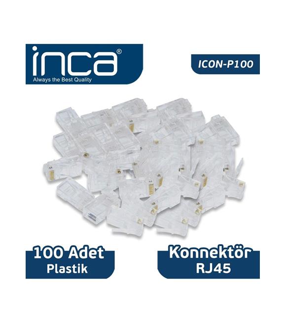 INCA Icon-p100 Cat6 Rj-45 Plastik 100lü  Konnektör