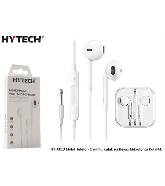 Hytech HY-XK10 Kulak içi Beyaz Mikrofonlu Kulaklık