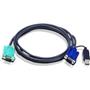 Aten 2L-5201U Usb Kvm Swicht için 1,20 Metre 1 x 15 pin SPHD erkek  -  1 x Monitör 15 pin HDB erkek