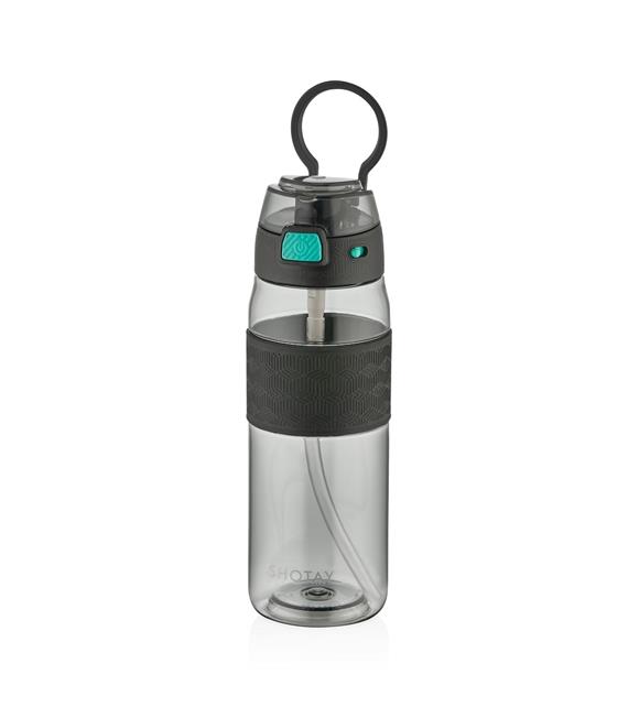 Shotay ST-7202 600ml Siyah Pipetli Tritan Matara