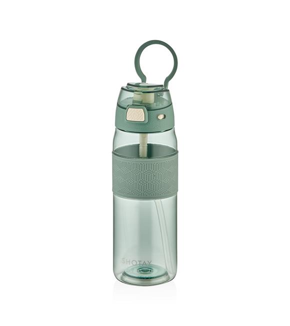 Shotay ST-7202 600ml Yeşil Pipetli Tritan Matara
