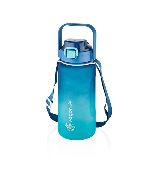 Vagonlife VGN2213-T 1500ml Mavi Turkuaz Tritan Motivasyon Matarası