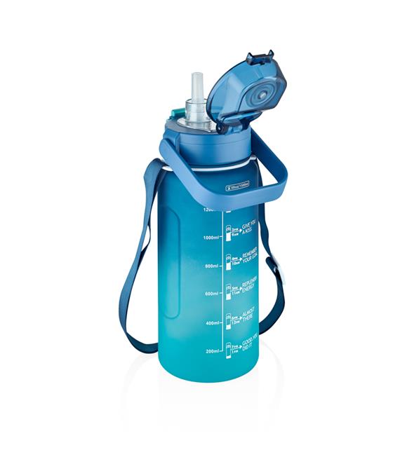 Vagonlife VGN2213-T 1500ml Mavi Turkuaz Tritan Motivasyon Matarası