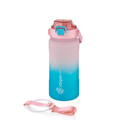 Vagon Life Vagonlife VGN2213-T 1500ml Pembe Turkuaz Tritan Motivasyon Matarası Okula Dönüş Kampanyası Mataralar