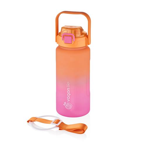 Vagon Life Vagonlife VGN2213-T 1500ml Turuncu Pembe Tritan Motivasyon Matarası Okula Dönüş Kampanyası Mataralar