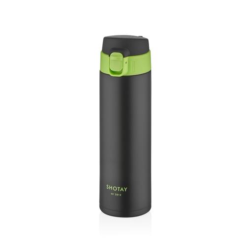 Shotay ST-8014 450ml Siyah Çelik Termos Okula Dönüş Kampanyası Termos Matara