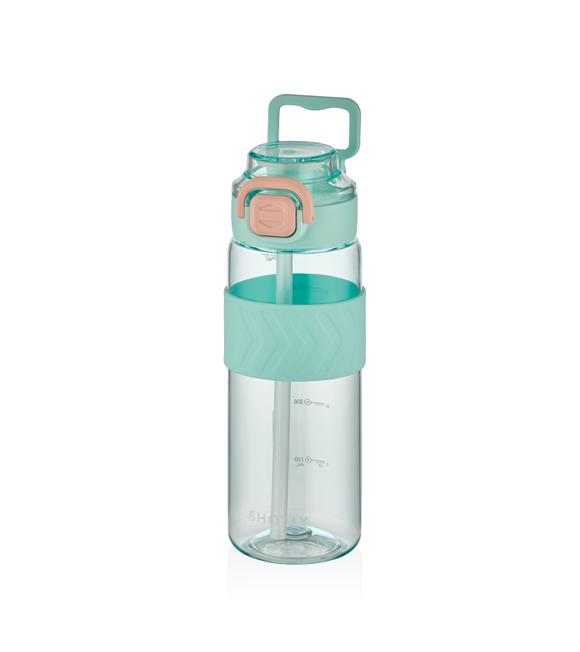 Shotay ST-7238 800ml Turkuaz Pipetli Tritan Matara