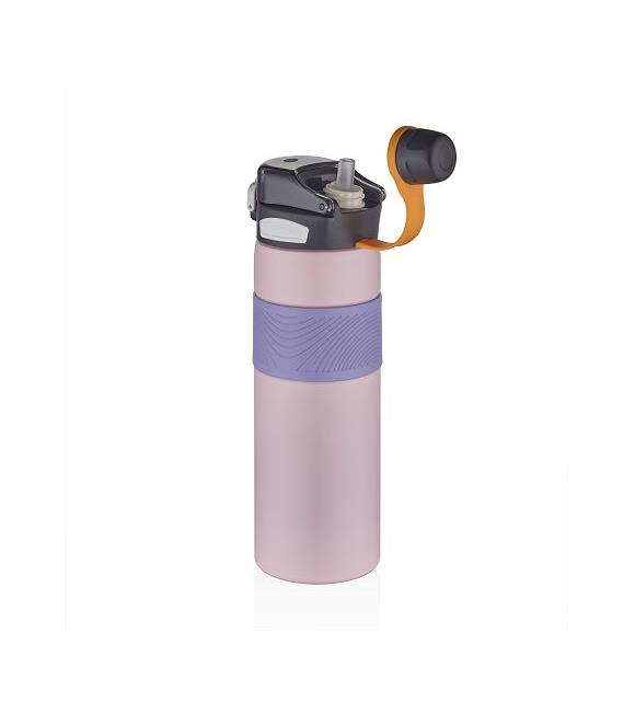 Vagonlife VGN032 800ml Pembe Çelik Matara Tek Kapak Çift Kullanım_2