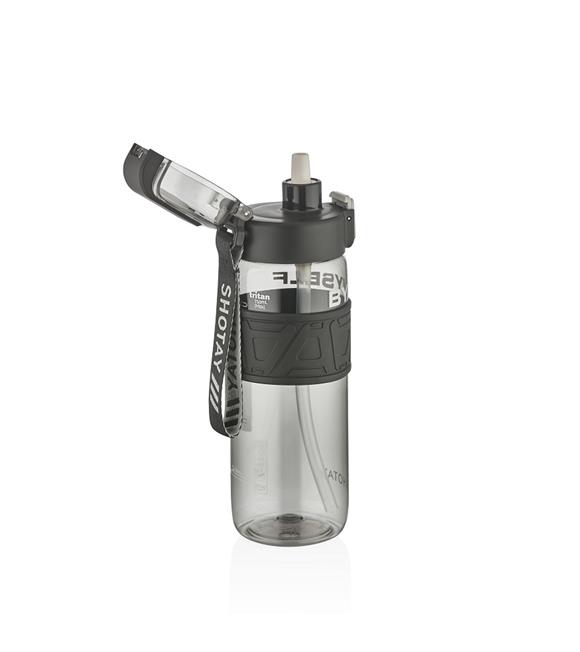 Shotay ST-7224 750ml Siyah Pipetli Tritan Matara