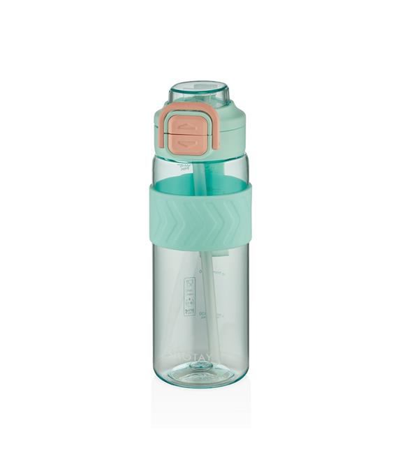 Shotay ST-7235 800ml Turkuaz Pipetli Tritan Matara