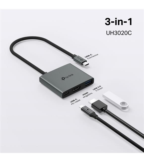 Tp-Link UH3020C USB Type C Docking Station 3 Port ( USB-C + HDMI + USB 3.0)