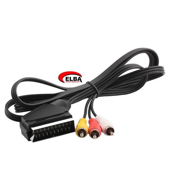 ELBA C50338 SCART TO 3RCA 1.5MT KABLO Bilgisayar Kabloları