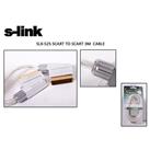 S-link SLX-525 Scart To Scart 3mt Gold Metal Kablo
