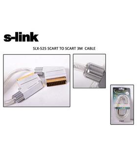 S-link SLX-525 Scart To Scart 3mt Gold Metal Kablo