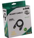 S-link SLX-937 Scart To Scart 5mt Gold Kılıflı Kablo