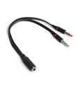 Dark DK CB AUC04 2x3.5mm Stereo Dişi - 4pin 3.5mm Stereo Erkek Y Splitter Kablo Bilgisayar Kabloları