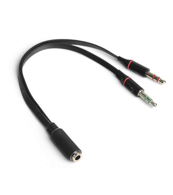 Dark DK CB AUC04 2x3.5mm Stereo Dişi - 4pin 3.5mm Stereo Erkek Y Splitter Kablo Bilgisayar Kabloları