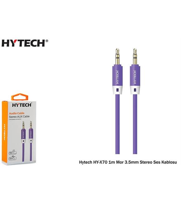 Hytech HY-X70 1m Mor 3.5mm Stereo Ses Kablosu Bilgisayar Kabloları