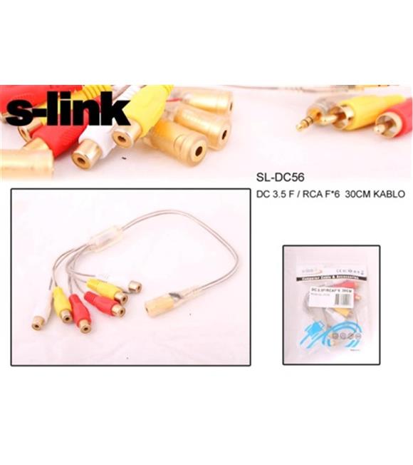 S-link SL-DC56 3.5mm Stereo 6lı Ses Çoklayıcı