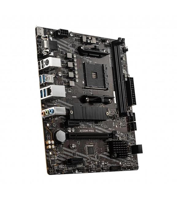 Msi A520M PRO Amd A520 Soket AM4 DDR4 4600 MHz(OC) M.2 Anakart