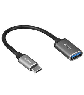 Hytech HY-XO22 Gümüş USB F to Type C M 10cm kablolu Metal Gövdeli OTG Çevirici